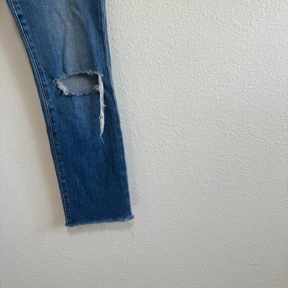 ☀️ FRAME Denim Le High Straight Jeans Size 24 Thistlemore Distressed Medium Wash - Picture 4 of 9